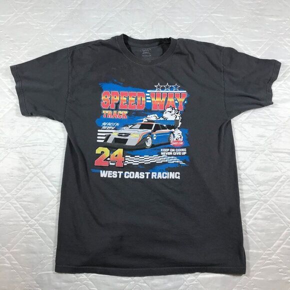 Vintage Speed‎ Way Track black Call Your Mother T shirt Large - Picture 1 of 4